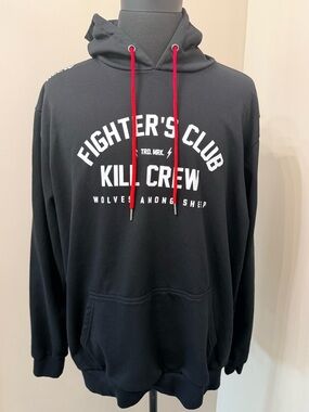Kill Crew Hoodie Mens Sz XXL Black Porrada Series Fighters Club KLCW Streetwear